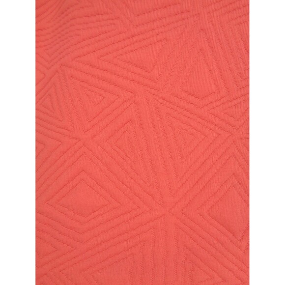 LuLaRoe Amelia Coral Dress Size Large Textured Geometric Triangle Diamond New - Picture 8 of 11